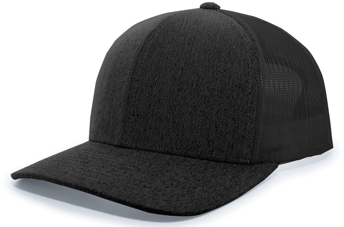 Heather Trucker Snapback Cap - Bkh/B/Bh