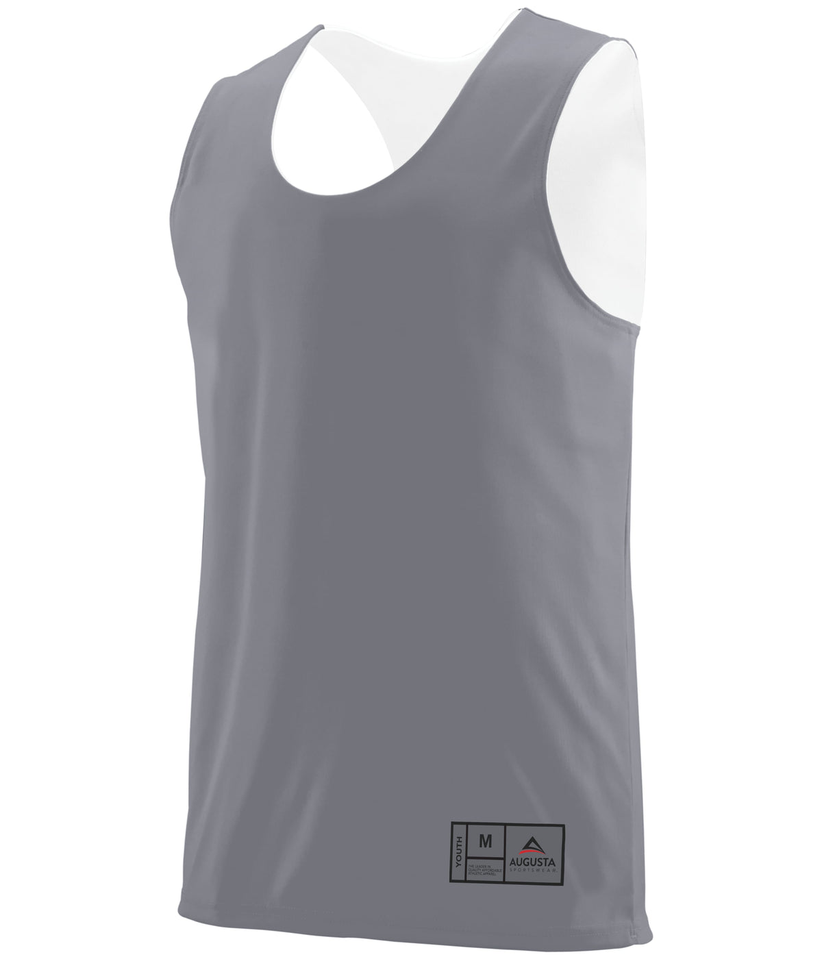 Youth Reversible Wicking Jersey - GRAPHITE/WHITE