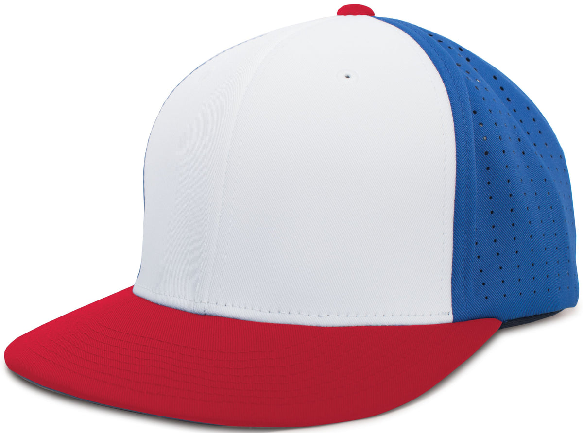 Perforated F3 Performance Flexfit® Cap - White/Royal/Red