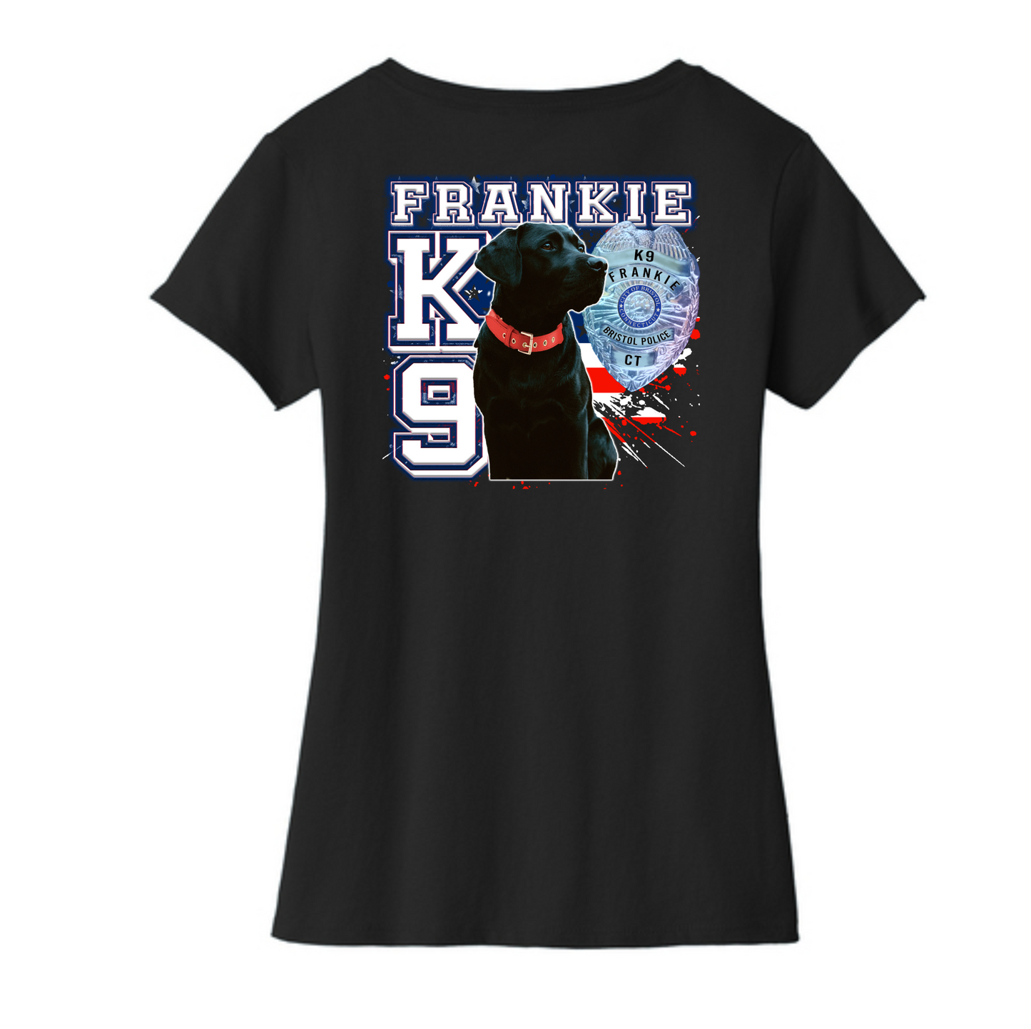 K9 Frankie LADIES Short Sleeve V-Neck T-shirt