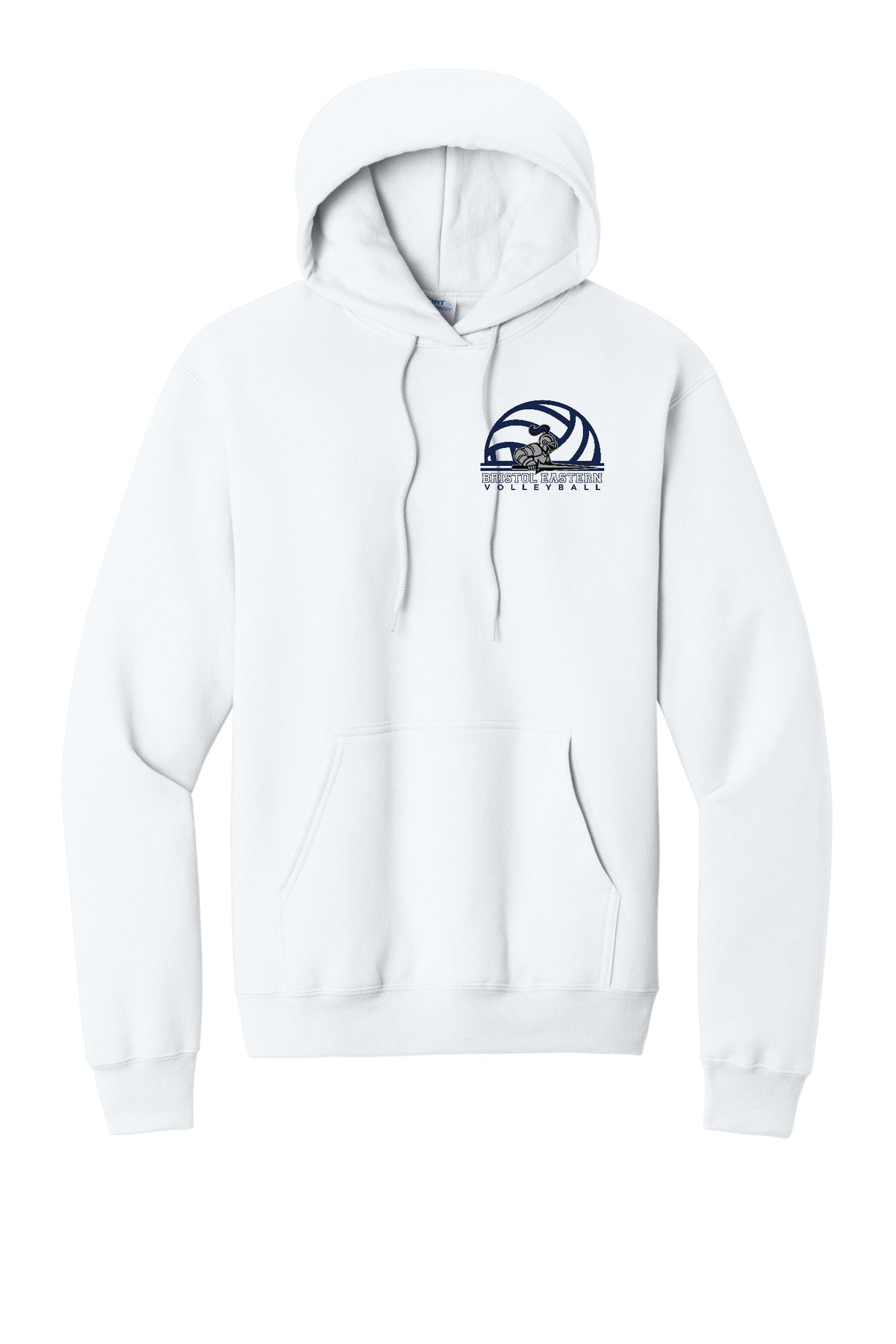 BEVB Left Chest logo White Hooded Sweatshirt