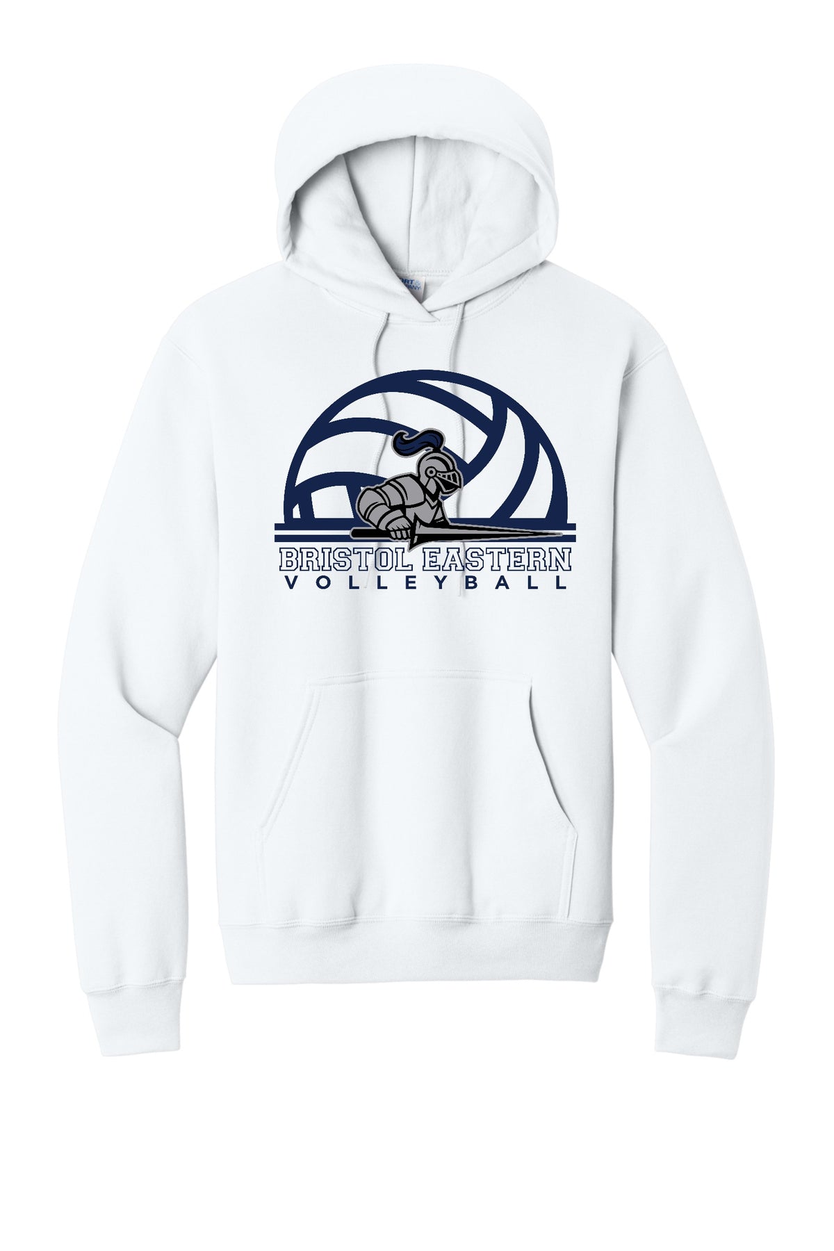 BEVB Full Chest logo White Hooded Sweatshirt