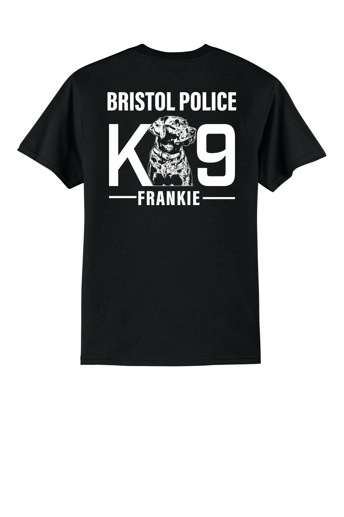K9 Frankie Core Blend T-shirt -Black (White Print)