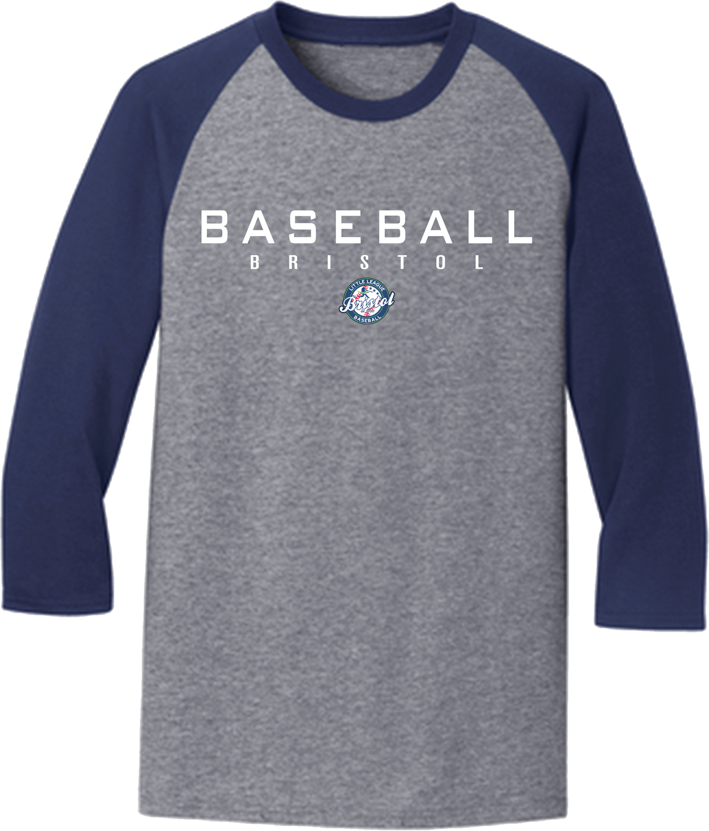 BLL Baseball Bristol Youth Navy raglan