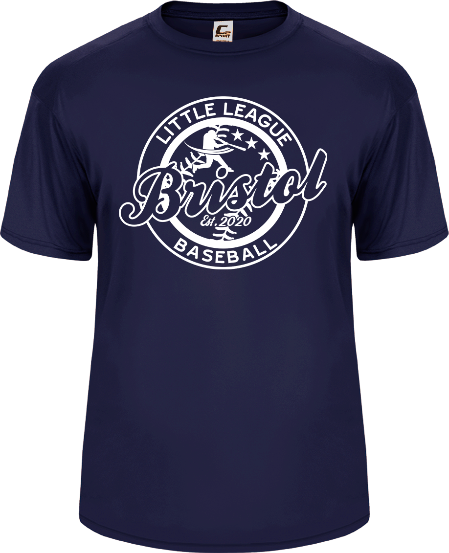 BLL White Logo Performance Navy B Tee