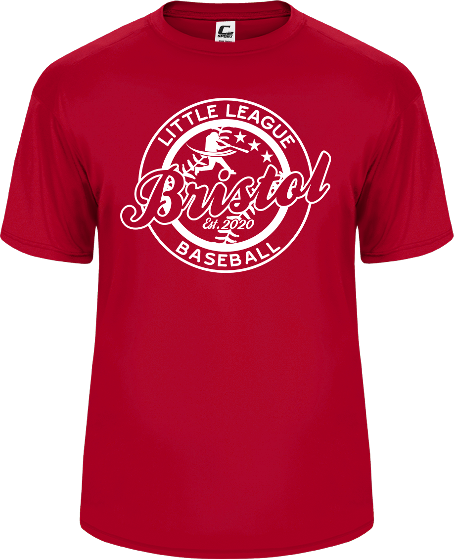 BLL Shield White Logo Basic Tee red