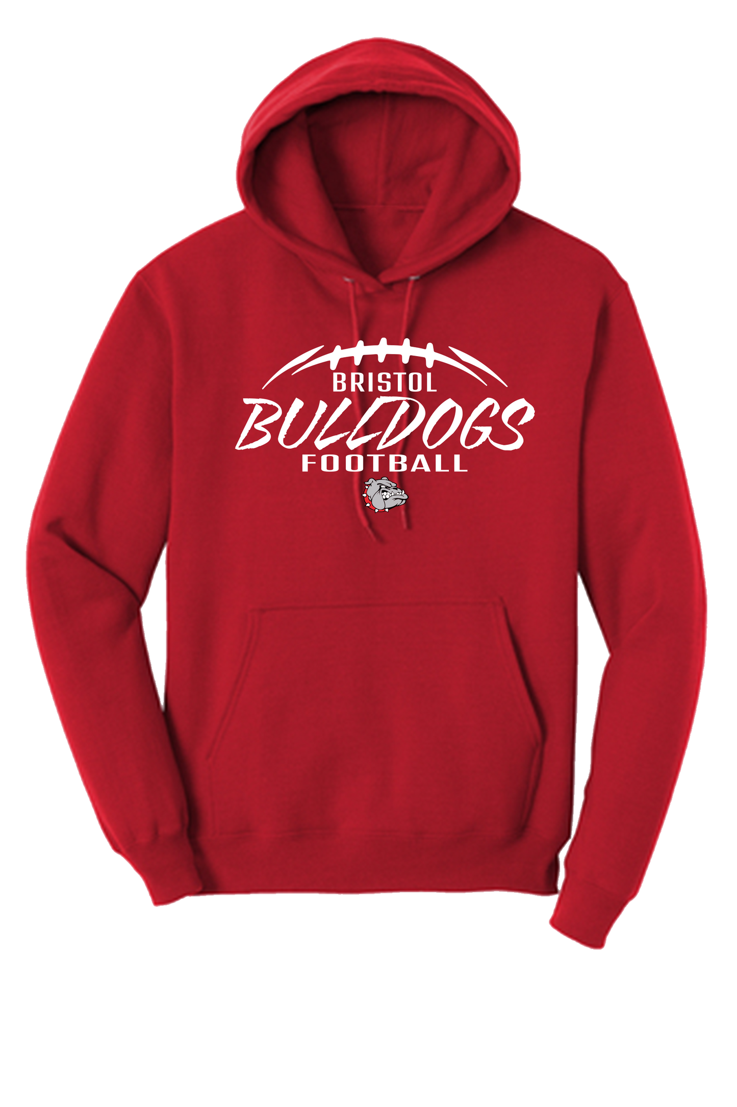 Bristol Bulldogs Football Red Hoodie