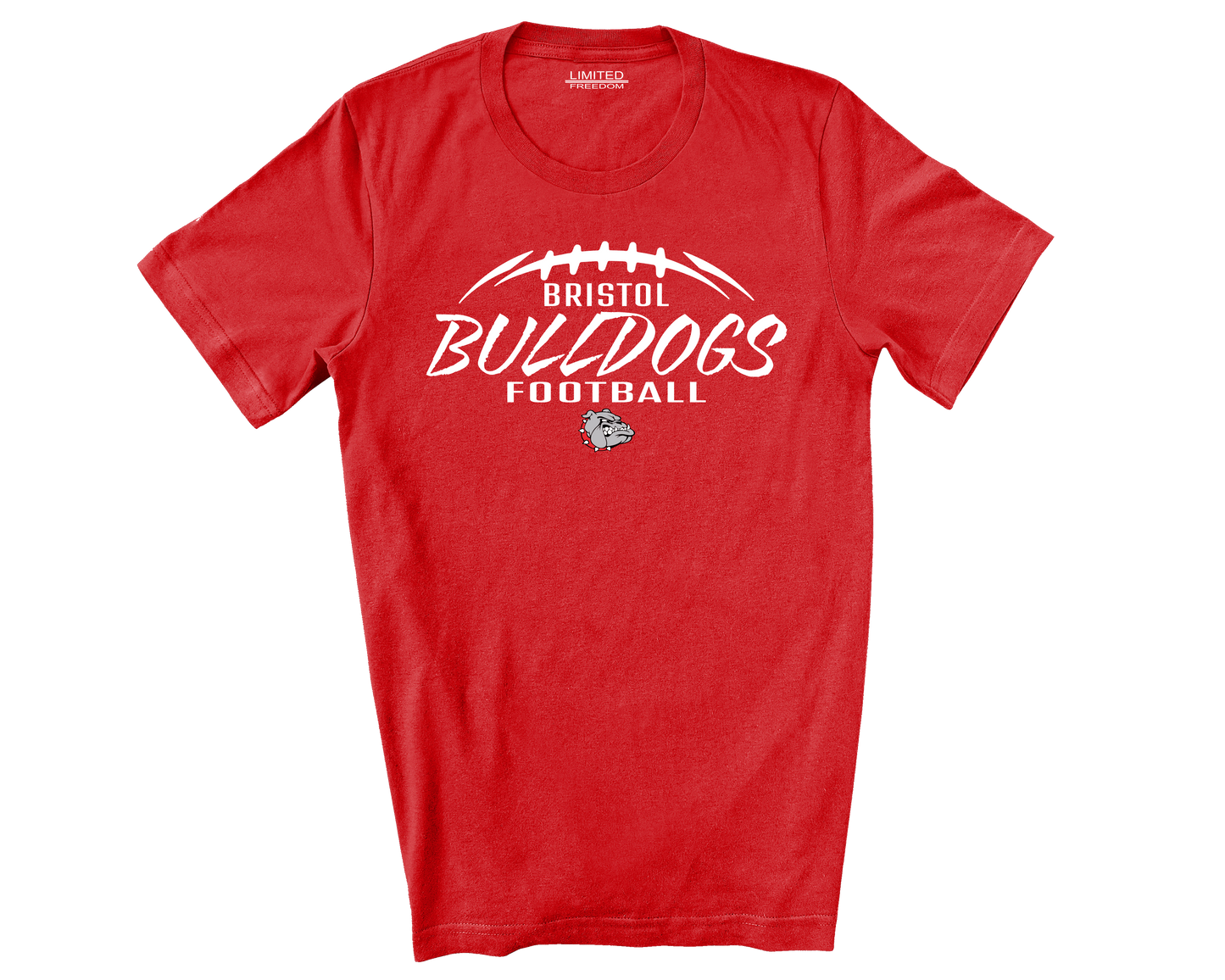 Bristol Bulldogs Football Red Tee