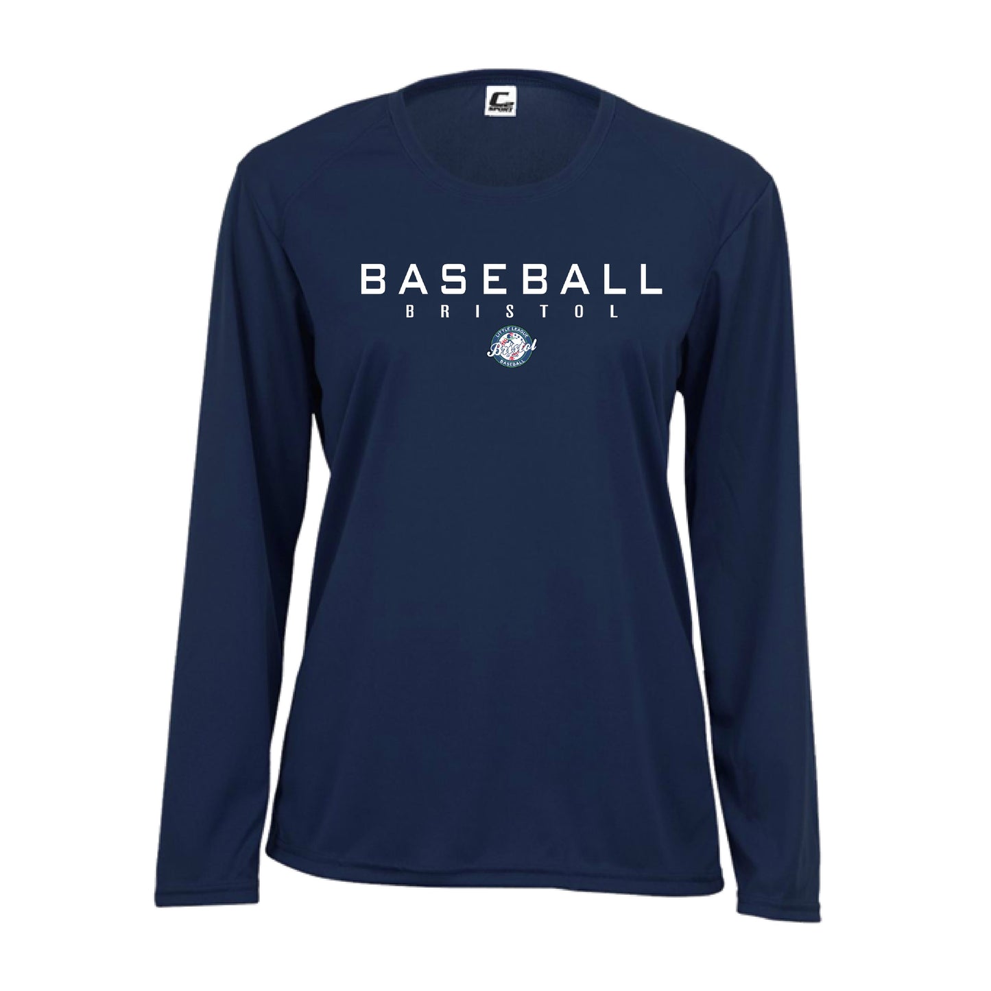 BLL Baseball Bristol B Woman's Performance Navy Long sleeve