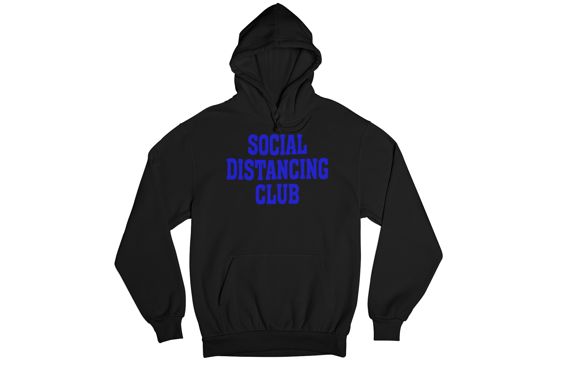 Black hoodie with blue writing sale