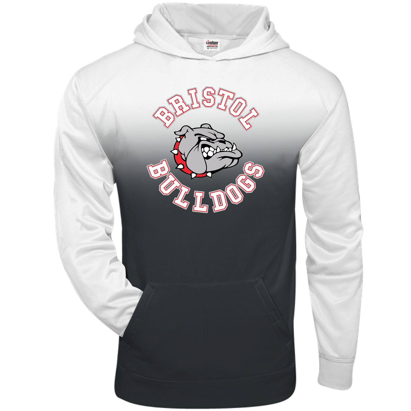Bristol Bulldogs Ombré Black Hooded Sweatshirt
