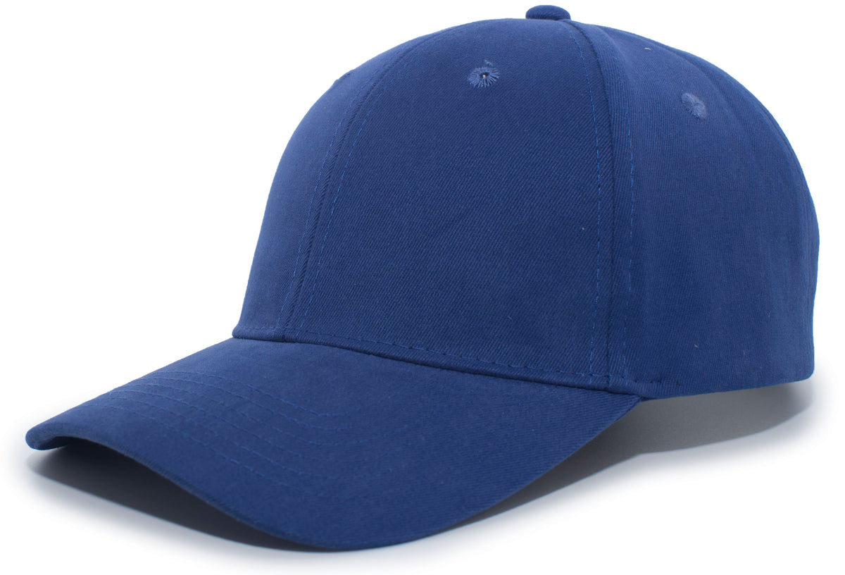Brushed Cotton Twill Hook-And-Loop Adjustable Cap - Royal