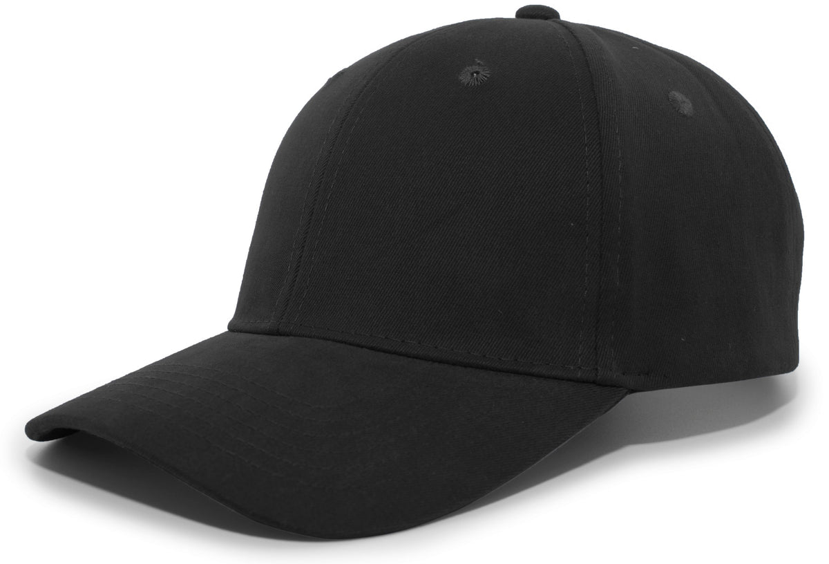 Brushed Cotton Twill Hook-And-Loop Adjustable Cap - Black