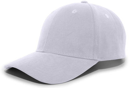 Brushed Cotton Twill Hook-And-Loop Adjustable Cap - Silver