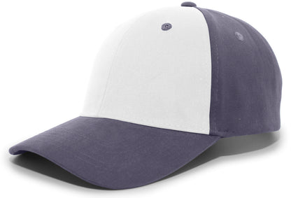 Brushed Cotton Twill Hook-And-Loop Adjustable Cap - White/Graphite/Graphite