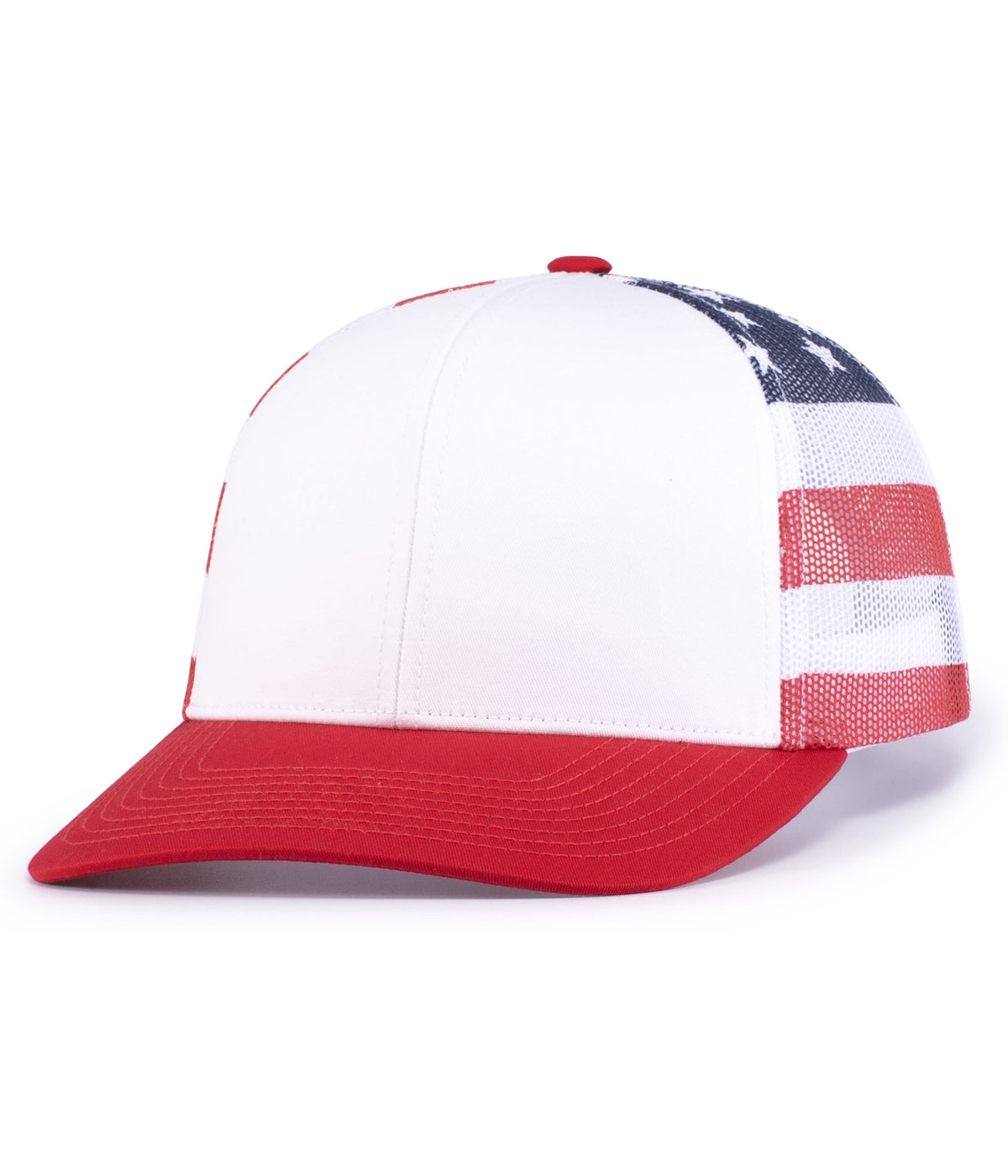 PRINTED TRUCKER CAP - White/Usa/Red