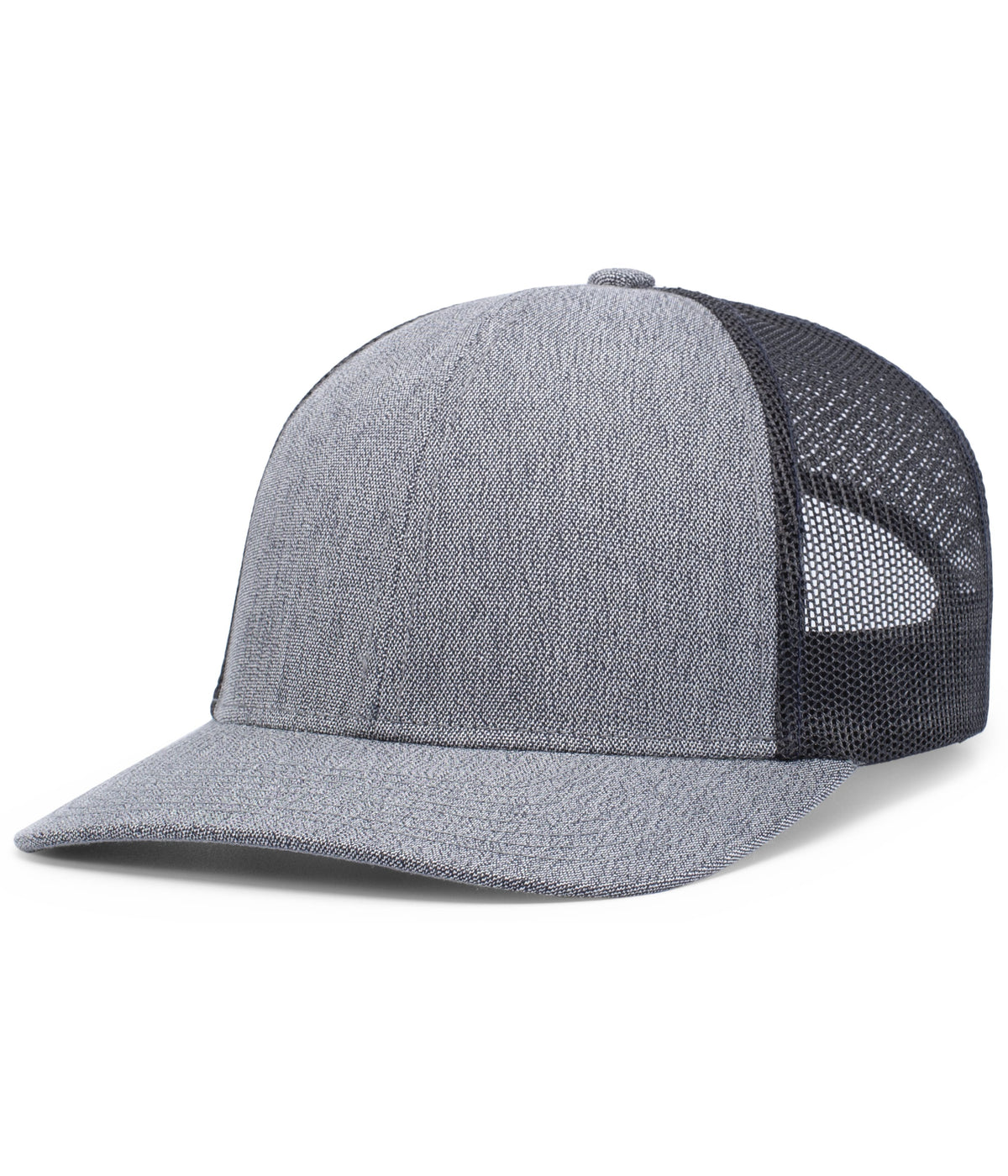 Melange Heather Low-Profile Trucker - Grey Heather/Navy/Grey Heather