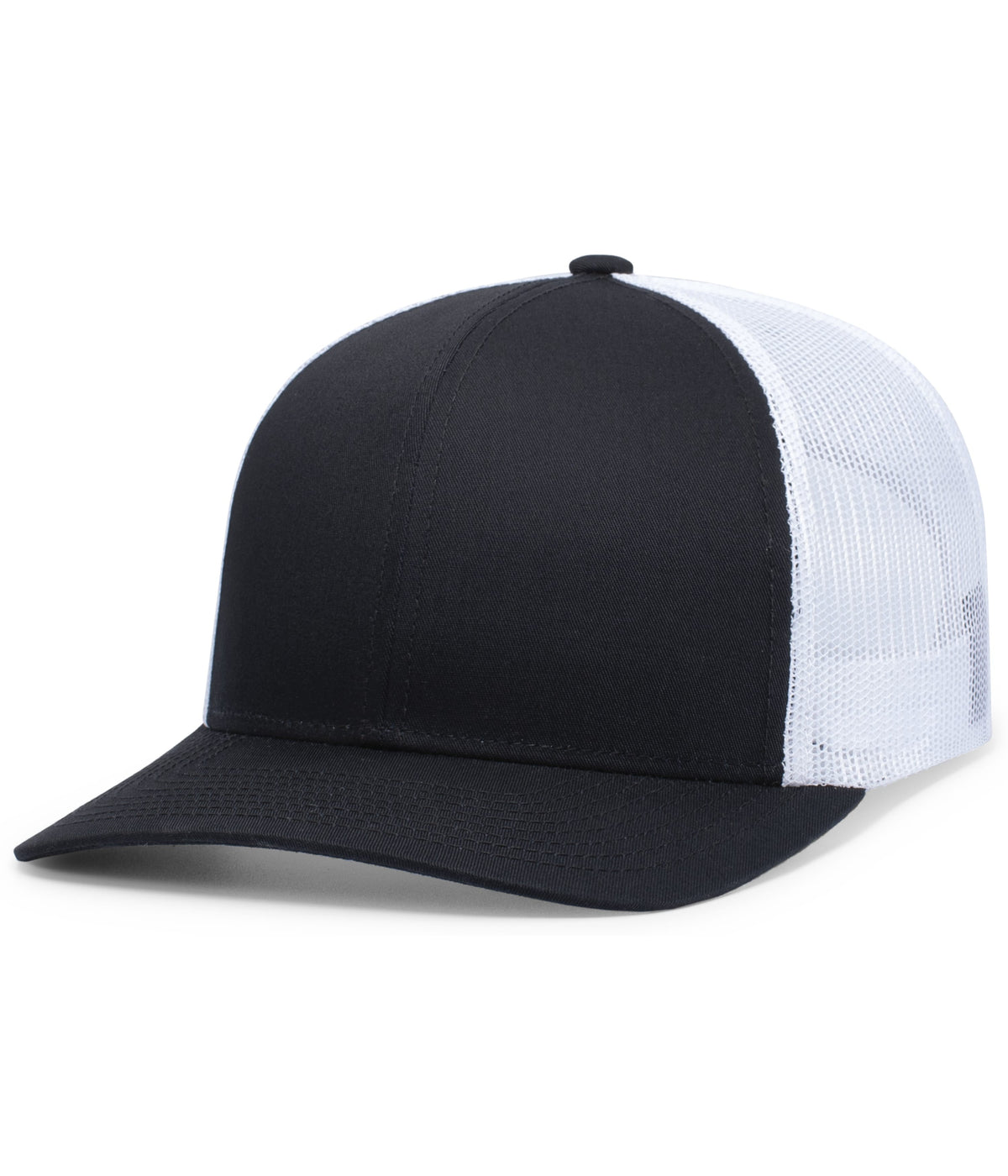 Eco Trucker Snapback Cap - Black/White/Black