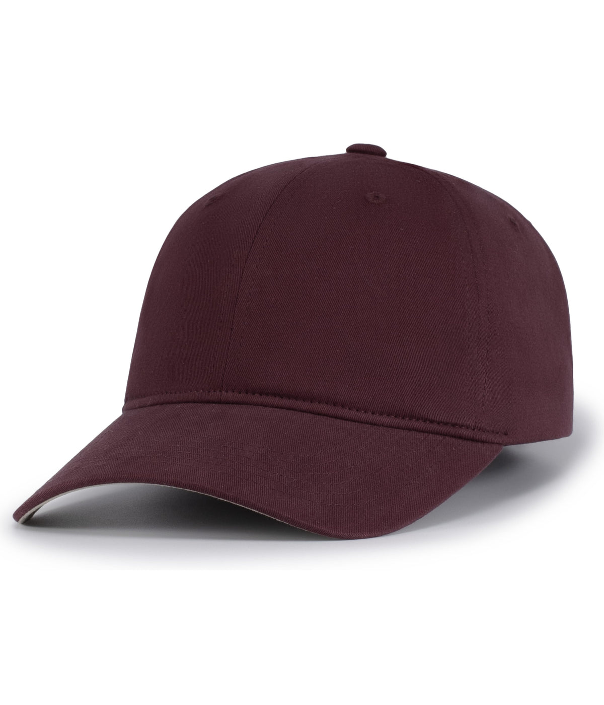 Brushed Cotton Twill Hook-And-Loop Adjustable Cap - Maroon