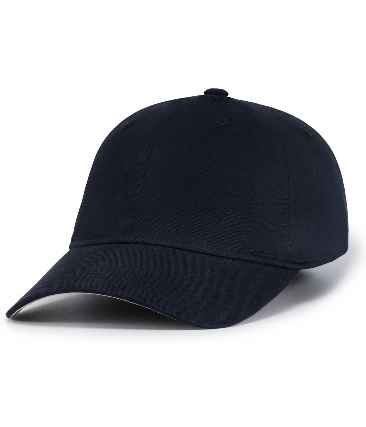 Brushed Cotton Twill Hook-And-Loop Adjustable Cap - Navy
