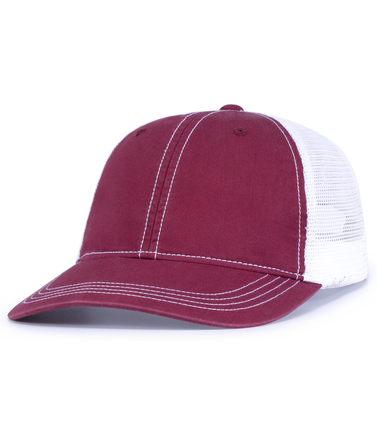Vintage Trucker Snapback Cap - Cardinal/White/Cardinal