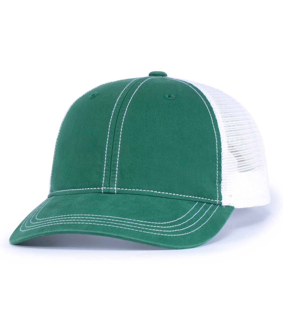 Vintage Trucker Snapback Cap - Kelly/White/Kelly