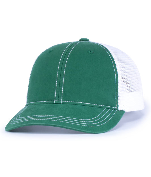 Vintage Trucker Snapback Cap - Kelly/White/Kelly