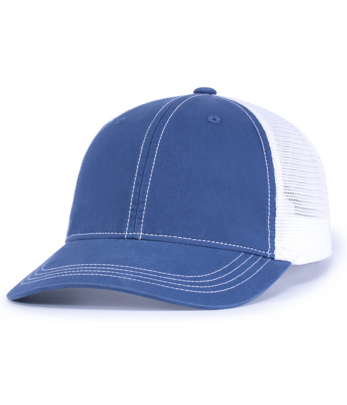 Vintage Trucker Snapback Cap - Royal/White/Royal