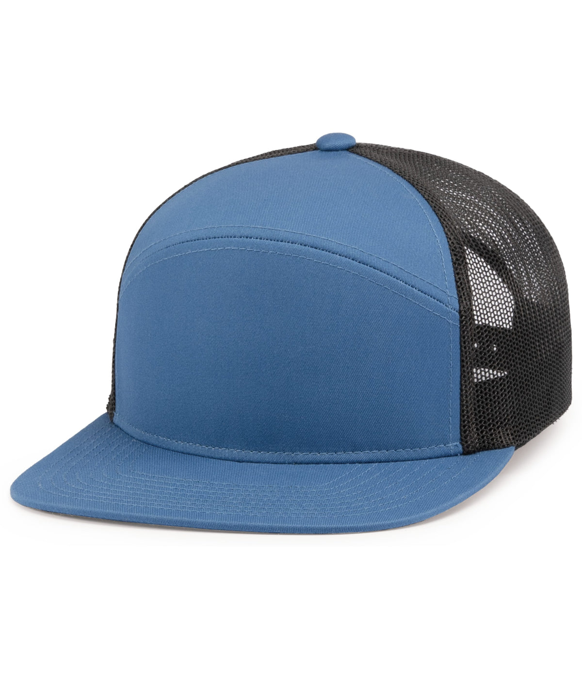 6-Panel Arch Trucker Snapback Cap - Ocean Blue/Light Charcoal/Ocea