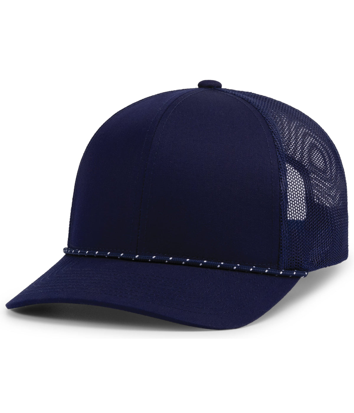Trucker Snapback Braid Cap - True Navy