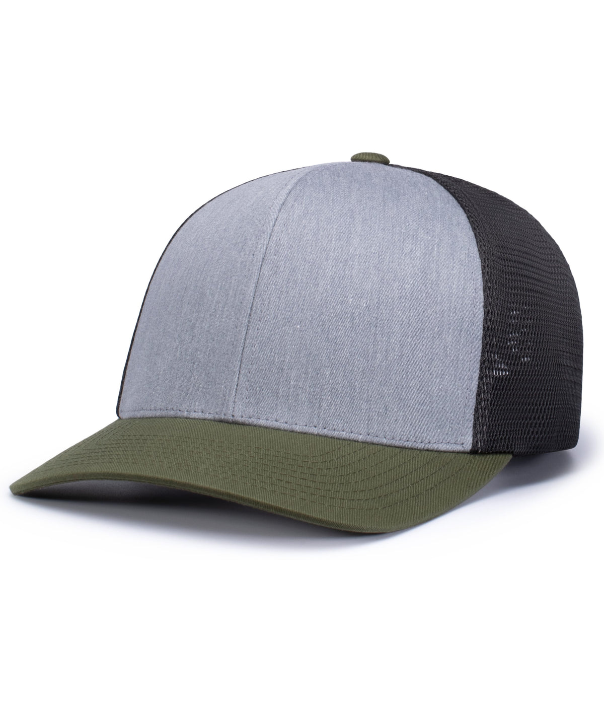 Trucker Flexfit Snapback Cap - Heather Grey/Light Charcoal/Mo