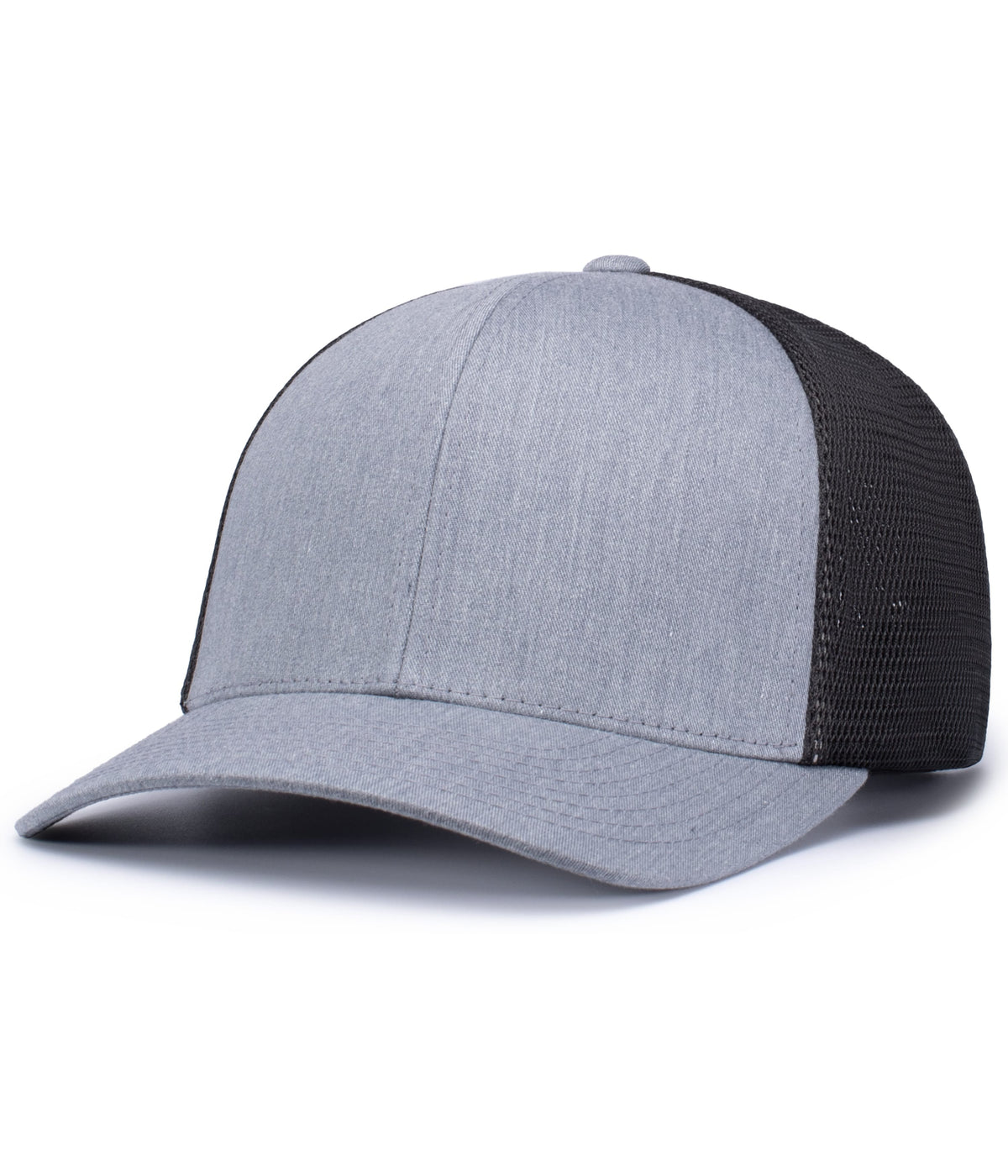 Trucker Flexfit Snapback Cap - Heather Grey/Lt Charcoal/Heath