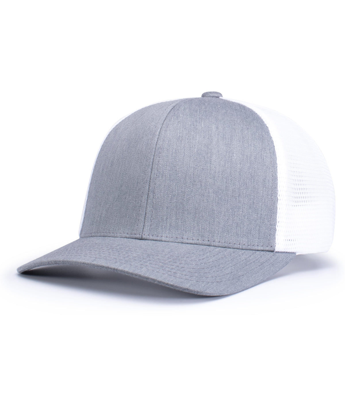 Trucker Flexfit Snapback Cap - Heather Grey/White/Heather Gre