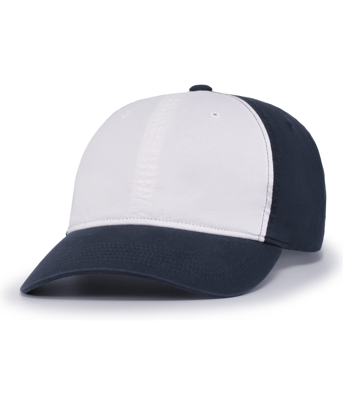 Vintage Buckle Strap Adjustable Cap - White/Navy/Navy