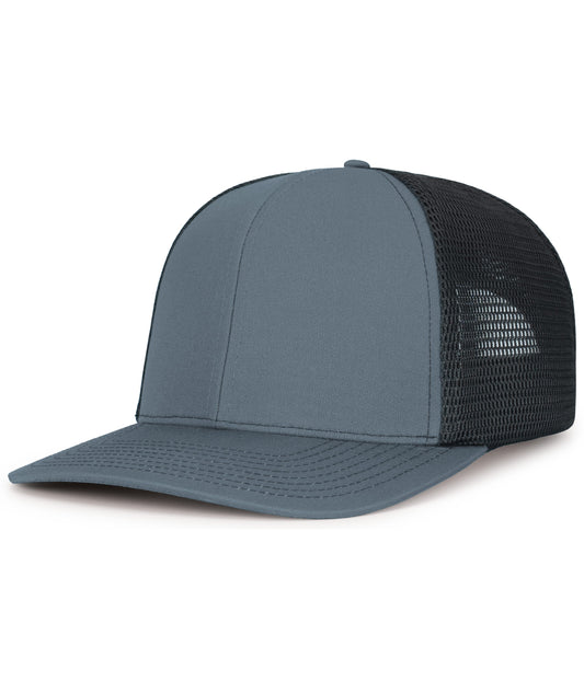 Contrast Stitch Trucker PacFlex Snapback Cap - Graphite/Black/Graphite
