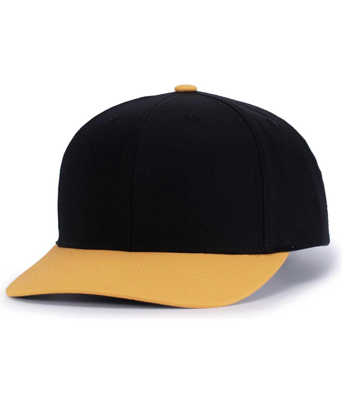 POLY/COTTON SNAPBACK CAP - Black/Gold