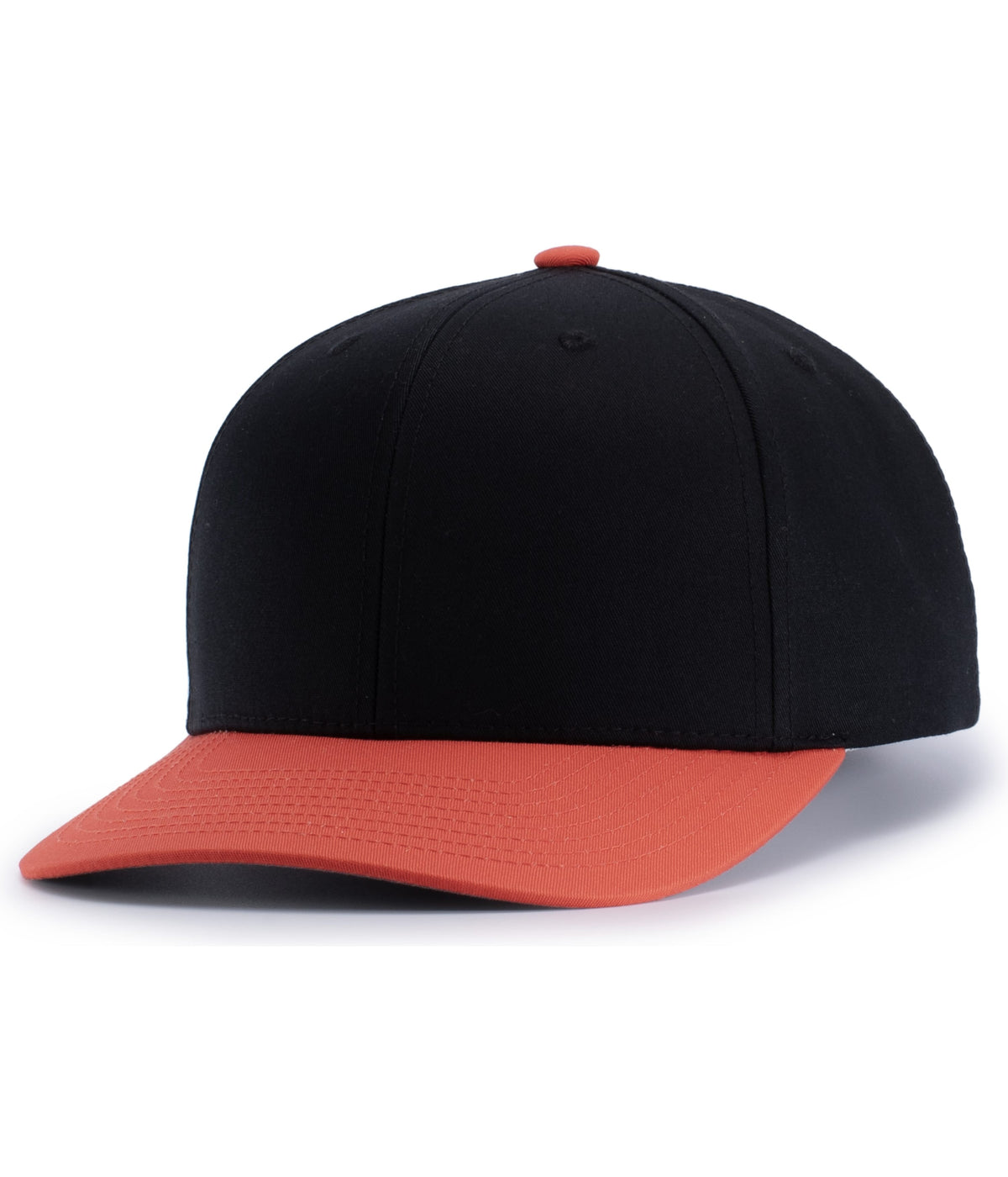 POLY/COTTON SNAPBACK CAP - Black/Orange