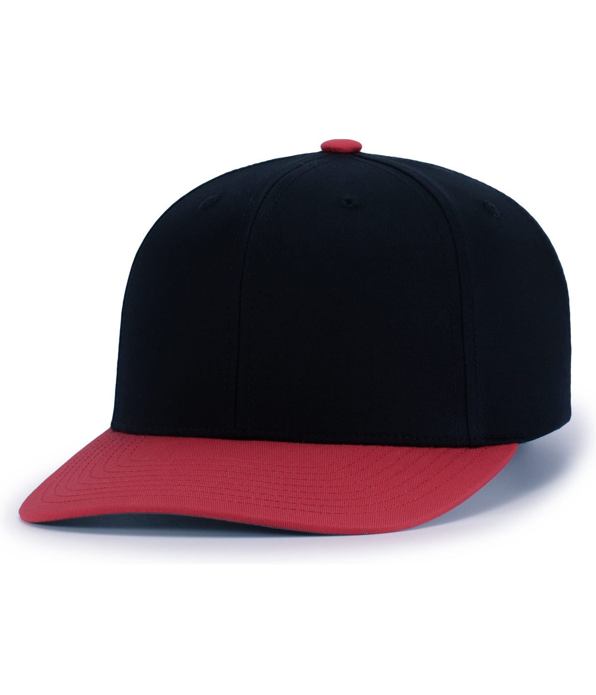POLY/COTTON SNAPBACK CAP - Black/Red