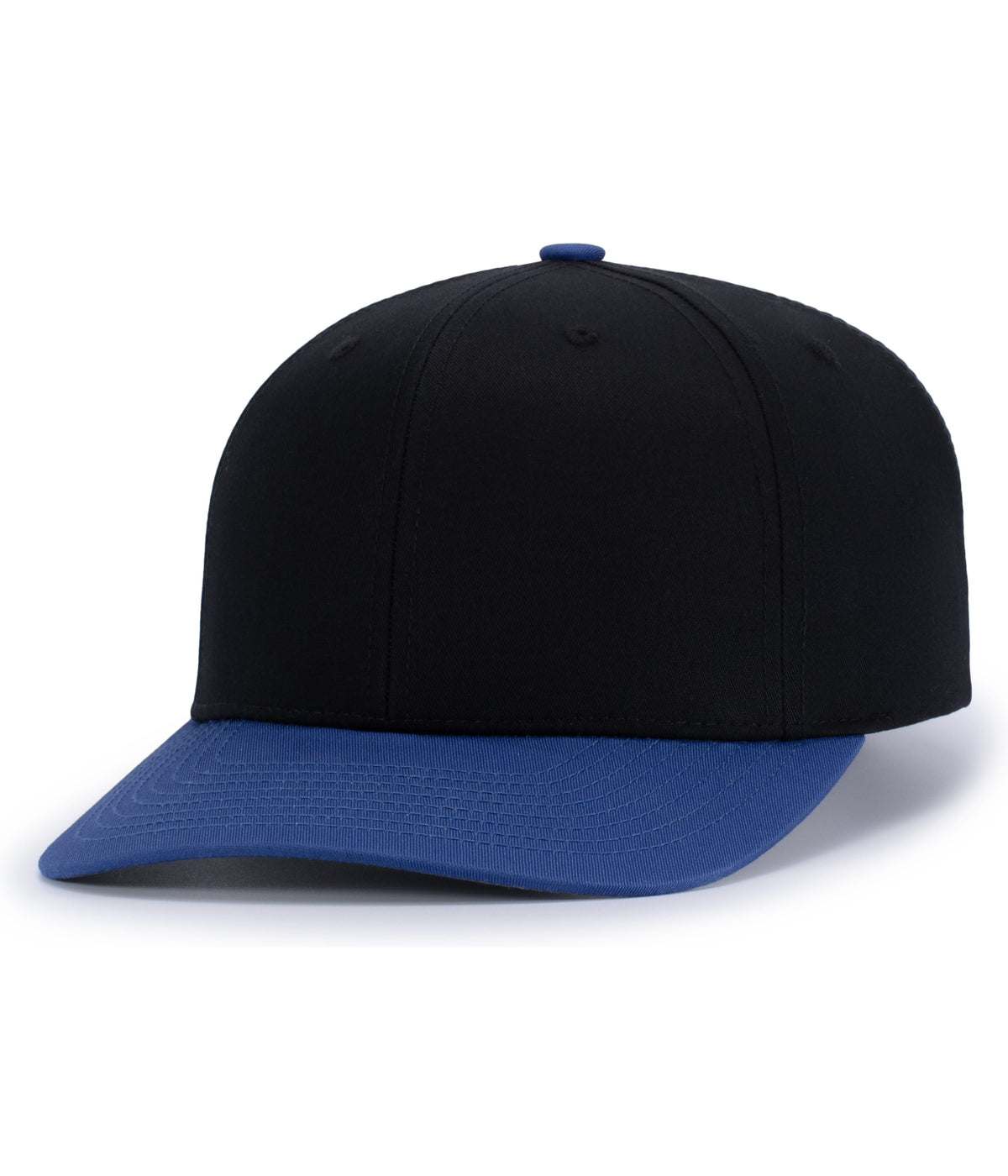 POLY/COTTON SNAPBACK CAP - Black/Royal