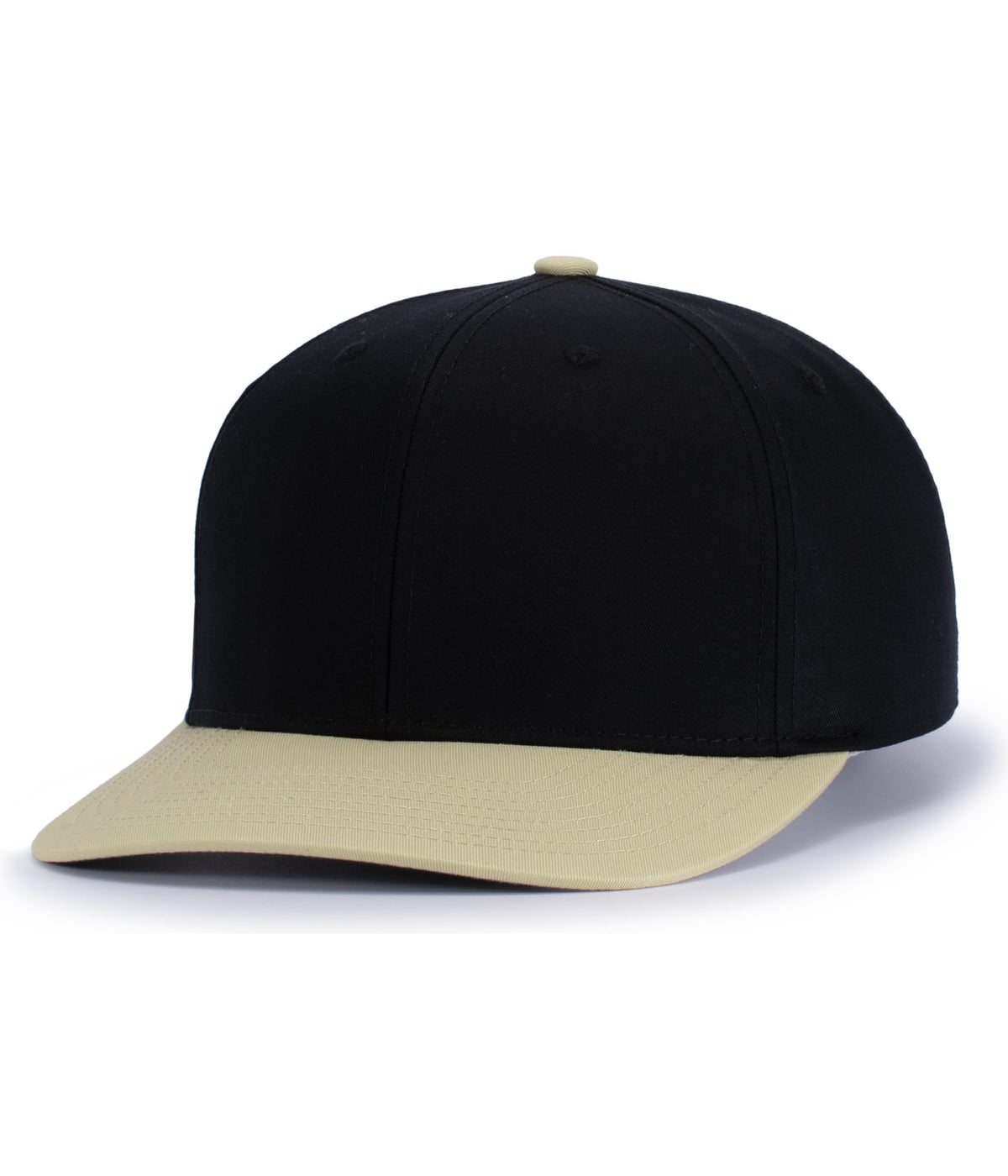 POLY/COTTON SNAPBACK CAP - Black/Vegas Gold