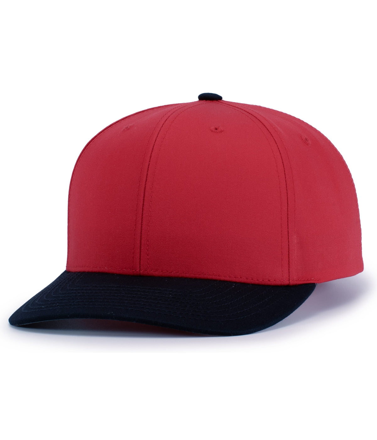 POLY/COTTON SNAPBACK CAP - Red/Navy
