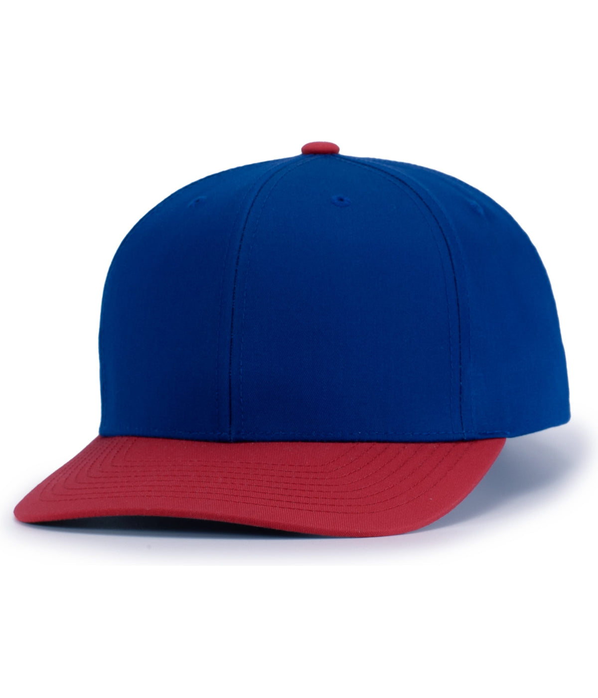 POLY/COTTON SNAPBACK CAP - Royal/Red