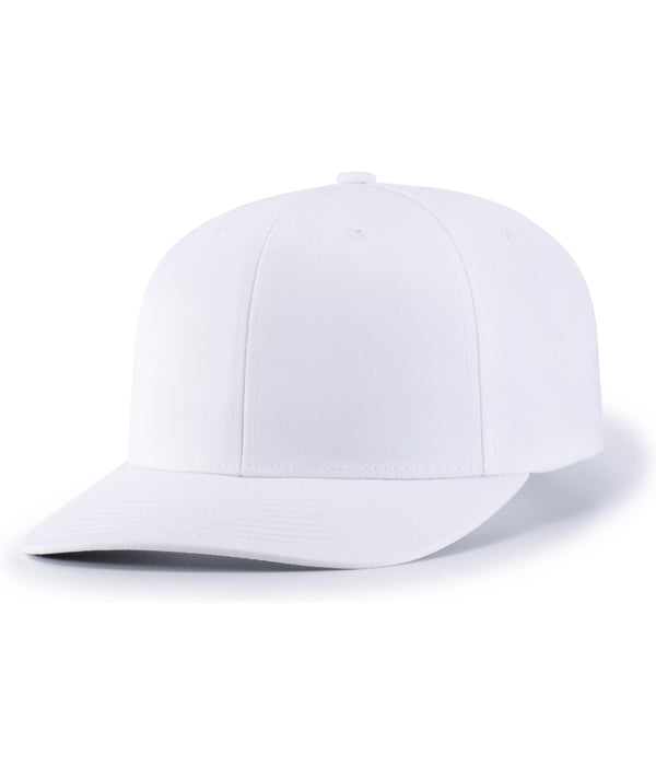 POLY/COTTON SNAPBACK CAP - White