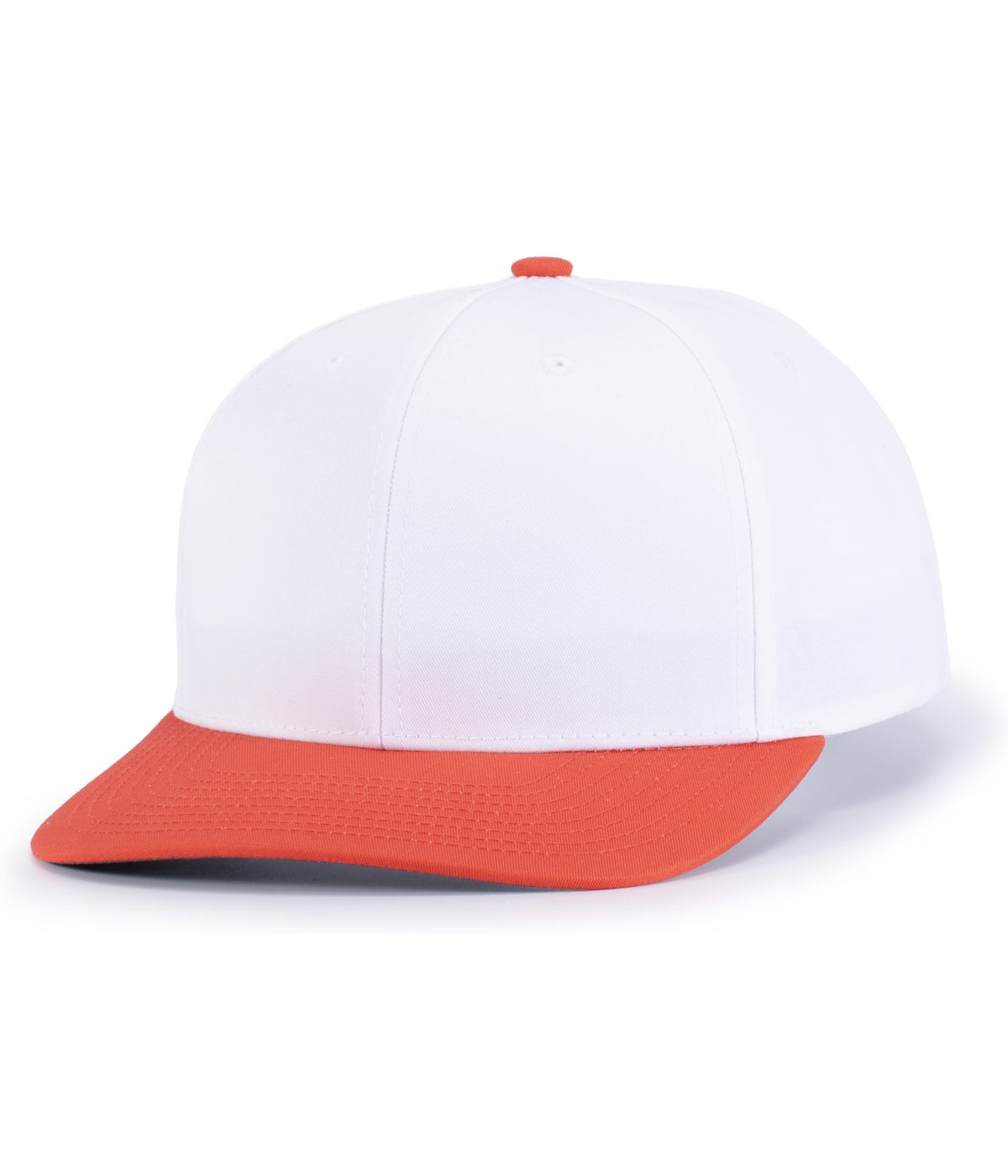 POLY/COTTON SNAPBACK CAP - White/Orange