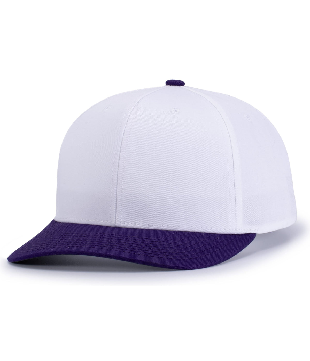 POLY/COTTON SNAPBACK CAP - White/Purple