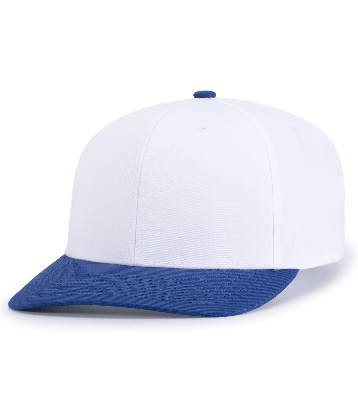 POLY/COTTON SNAPBACK CAP - White/Royal