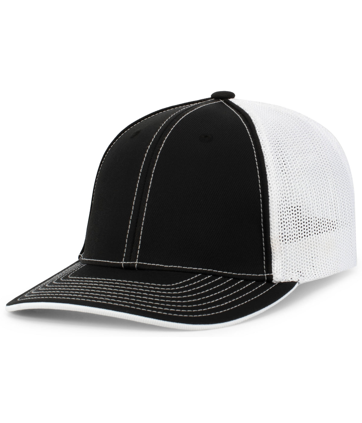 Trucker PacFlex Cap - Black/White/Black