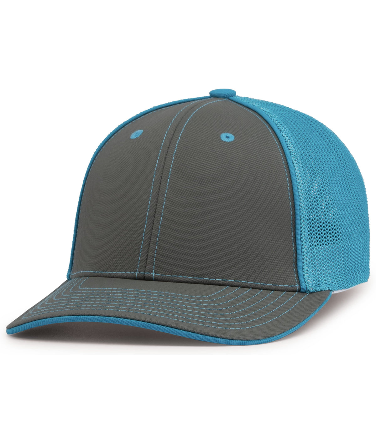 Trucker PacFlex Cap - Graphite/Neon Blue/Graphite
