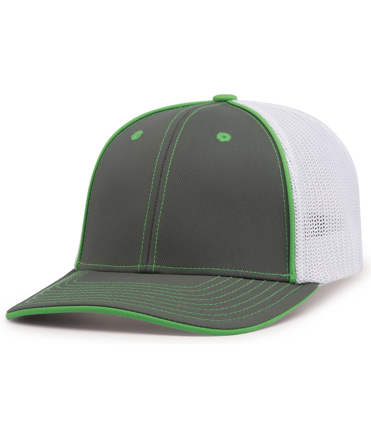 Trucker PacFlex Cap - Graphite/White/Neon Green