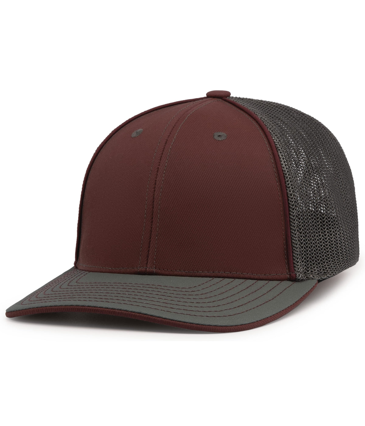 Trucker PacFlex Cap - Maroon/Graphite/Graphite